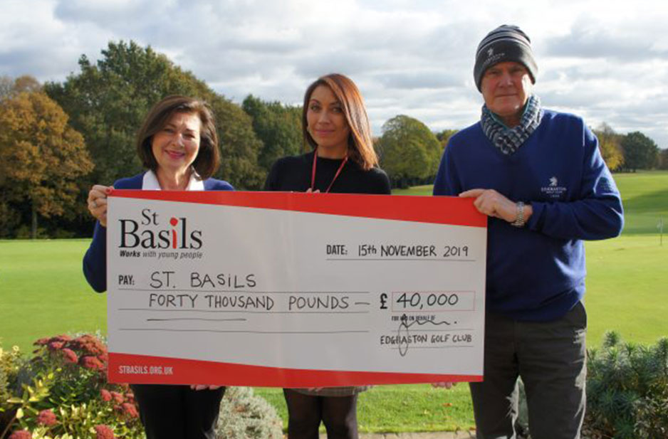 Golf club raises £40k for charity of the year to help prevent youth homelessness