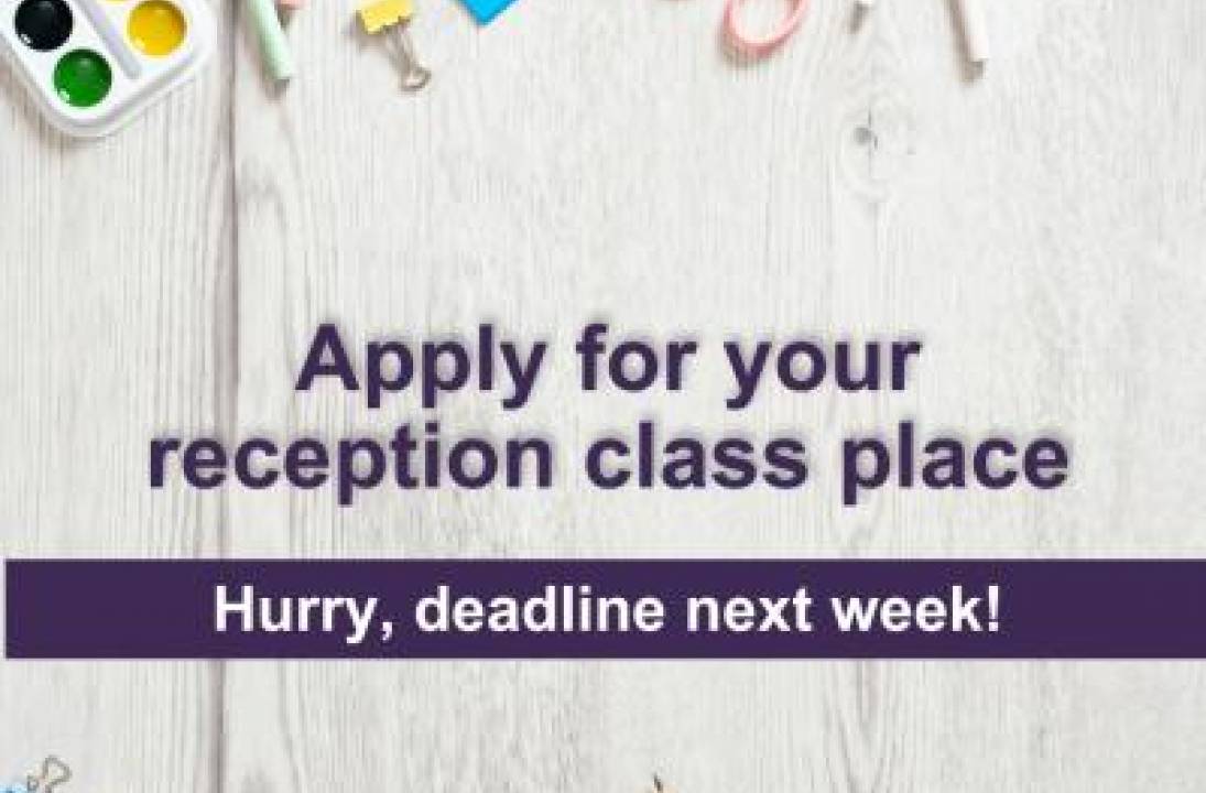 Urgent appeal for parents to submit reception class applications
